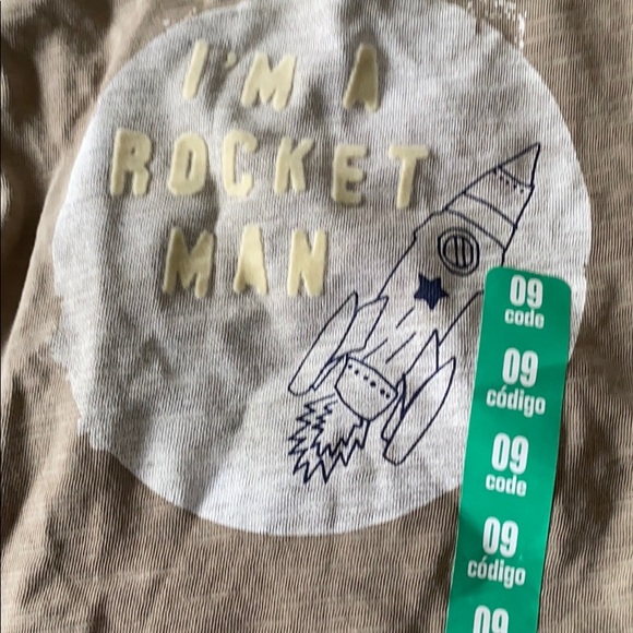 Zara Babyboy LS rocket man button neck 6-9 months - Picture 3 of 8